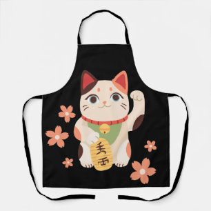 Tablier Chat Chanceux Maneki Neko Mignon