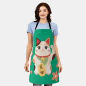 Tablier Chat Chanceux Maneki Neko Mignon (Porté)