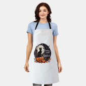 Tablier Chat Citrouille Chat Fancy Cute Pawsitive Excitée  (Porté)