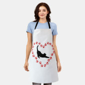 Tablier Chat & Cœur faits de pattes de chat (Porté)