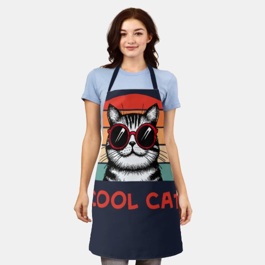 Tablier Chat cool 2 (Porté)