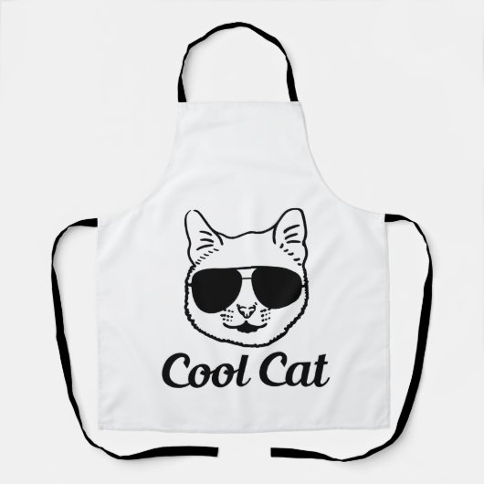 Tablier chat cool | conception pour les amoureux des chats (Recto)