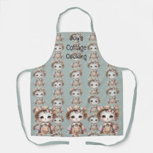 Tablier Chat Cottagecore au look Pastel en Salopette & Cha