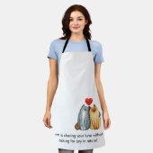 Tablier Chat Couple Amateurs Cute Funny Heureuse Sainte-Va (Porté)