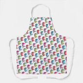 Tablier Chat Dans Le Casquette Colorful Casquette Motif (Recto)