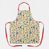 Tablier Chat Dans Le Casquette | Motif jaune (Recto)