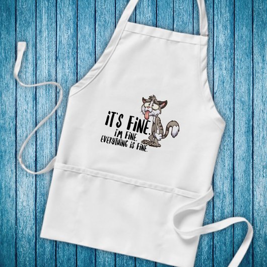 Tablier Chat d'anxiété stressé drôle