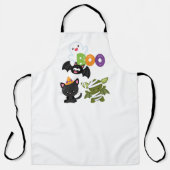 Tablier Chat de Cute Halloween, bat, mummy et ghost (Recto)