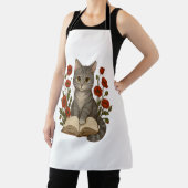 Tablier Chat de livres - Chat de lecture mignonne avec des (Insitu)