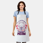Tablier Chat de méditation - Chat kawaii (Porté)
