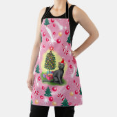 Tablier Chat de Noël rose (Insitu)