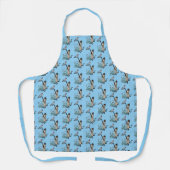 Tablier Chat de Siamese avec Motif animal papillon bleu (Recto)