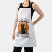 Tablier Chat d'Halloween Meow-Some Dessin de Gravure Vinta (Insitu)