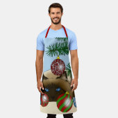 Tablier Chat d'ornement de Noël (Porté)