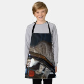 Tablier Chat Drôle Boire Du Robinet, Enfants Plein Emprein (Porté)