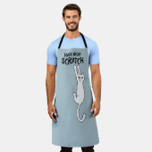 Tablier Chat Drôle Fabriqué À Partir D'Un Chat Blanc Écras (Porté)