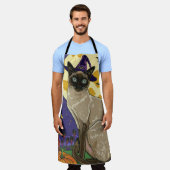 Tablier Chat éffrayant Siamese Halloween sorcière et Citro (Porté)