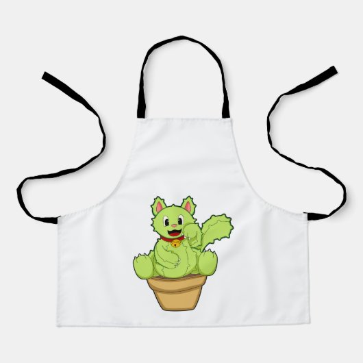 Tablier Chat en cactus (Recto)