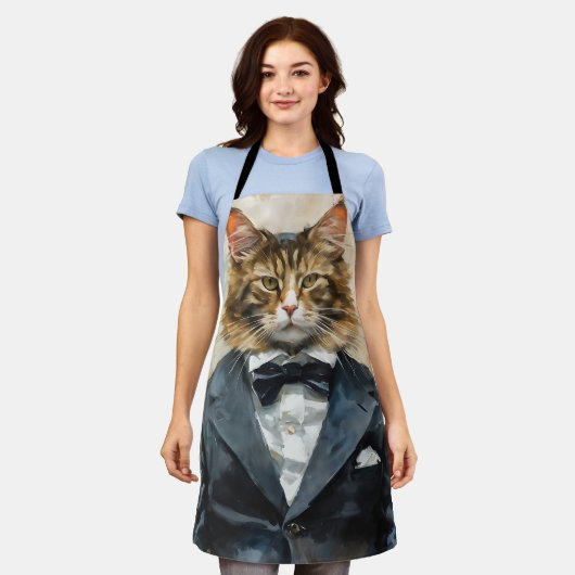 Tablier Chat en costume (Porté)