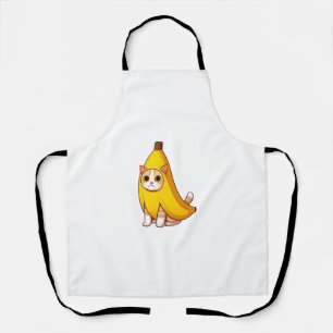 Tablier Chat en costume de banane