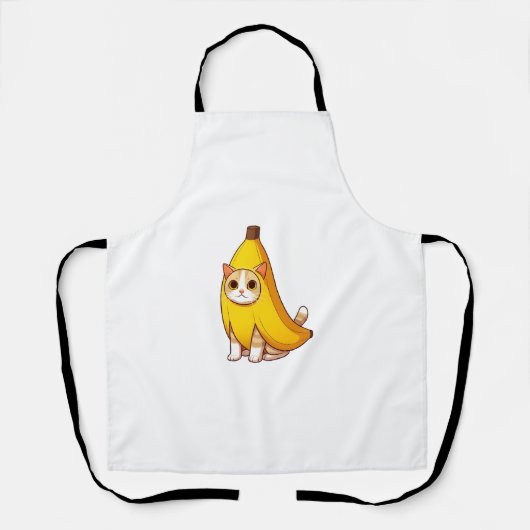 Tablier Chat en costume de banane (Recto)