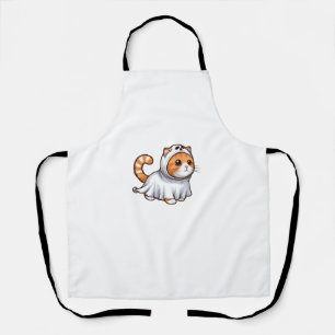 Tablier Chat en costume fantôme pour Halloween