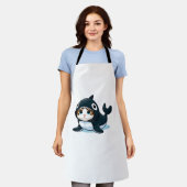 Tablier Chat en costume Orca (Porté)
