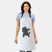 Tablier Chat en laine de chat mignonne (Porté)