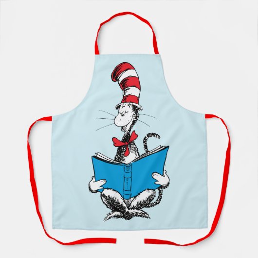 Tablier Chat en lecture Casquette (Recto)