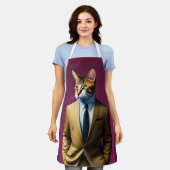 TABLIER CHAT EN SUITE D'AFFAIRES PAPA FUNNY KITCHEN APRON (Porté)