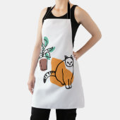Tablier Chat et le plante (Insitu)