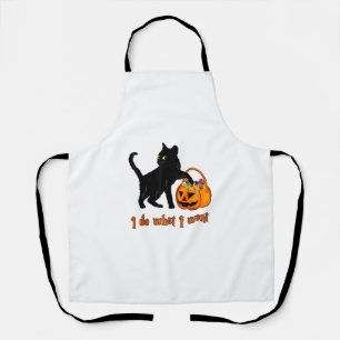 Tablier Chat Je Fais Ce Que Je Veux Halloween Bonbons Citr