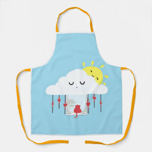 Tablier Chat Joyeux & Nuage Ensoleillé