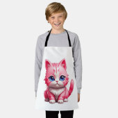 Tablier Chat Kitty Rose Cute (Porté)