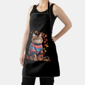 Tablier Chat Leaf Automne Bonjour Automne Funny Chat Kitte (Insitu)