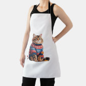 Tablier Chat Leaf Automne Bonjour Automne Funny Chat Kitte (Insitu)