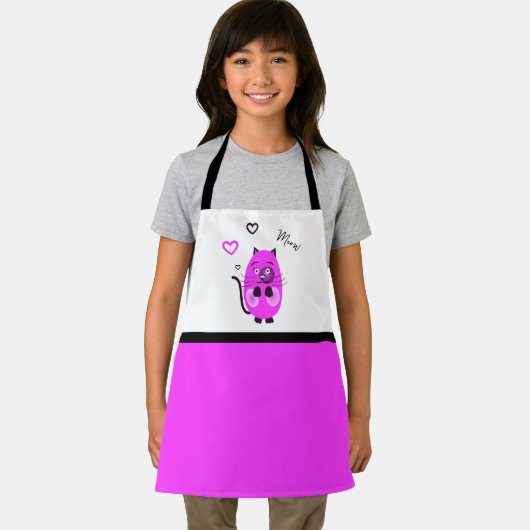 Tablier Chat lilas mou (Insitu)