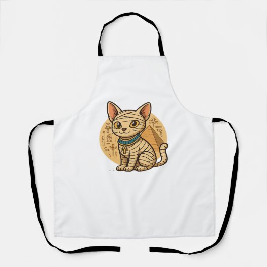 Tablier Chat maman mignonne - Art égyptien ancien T-Shi su (Recto)