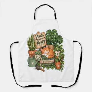 Tablier Chat mignon amateur de plantes – Les plantes me re
