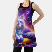 Tablier Chat mignon bleu violet Imaginaire (Insitu)