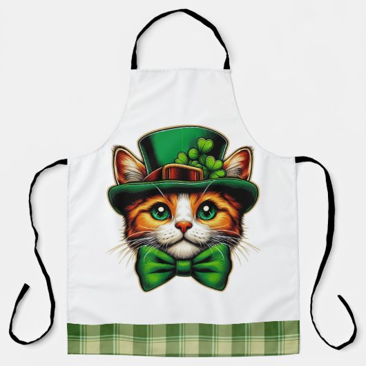 Tablier Chat mignon/chaton Saint Patrick's Day (Recto)