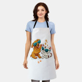 Tablier Chat mignon et chien 1 (Porté)