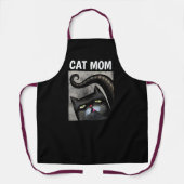 TABLIER CHAT MOM NOIR CHAT ART CUISINE APRON (Recto)