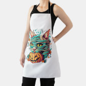 Tablier Chat momie drôle Halloween (Insitu)