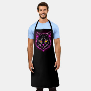 Tablier chat néon