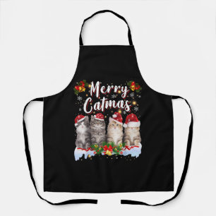 Tablier Chat Noël Santa Hat Funny Joyeux Noël