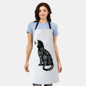 Tablier Chat noir aux yeux verts (Porté)