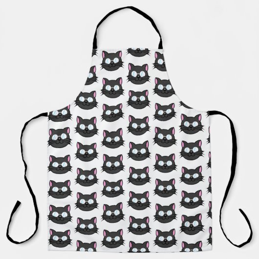 Tablier Chat noir Chat noir Chat gris Chat portant des lun (Recto)