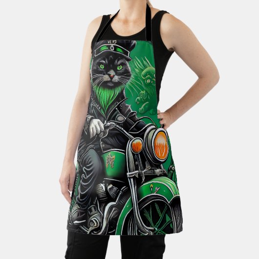 Tablier Chat noir conduite vélo St. Patrick's Day (Insitu)