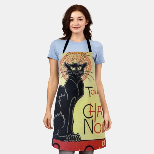 Tablier Chat noir (Conversation Noir), Alexandre Steinlen (Porté)